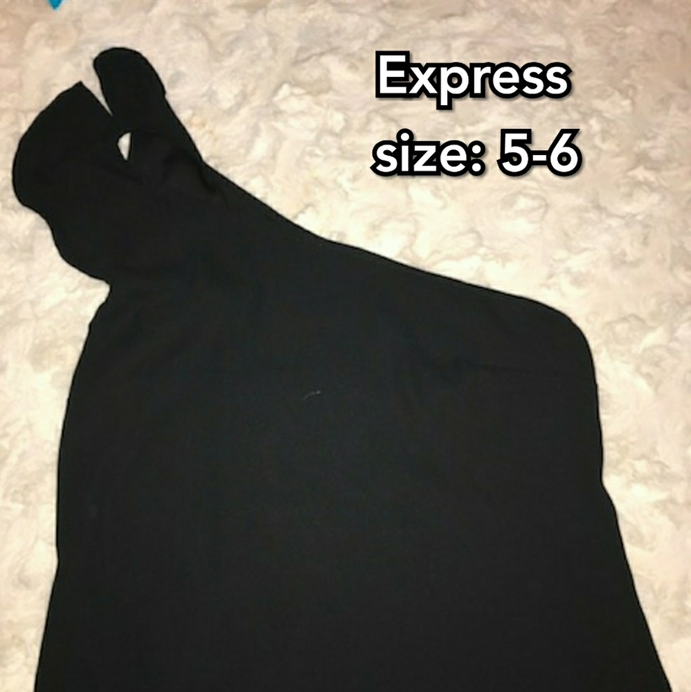 Express One off Should Black Blouse